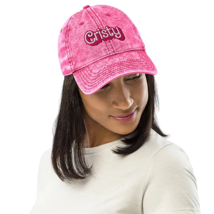 Custom Vintage Cap with your own name